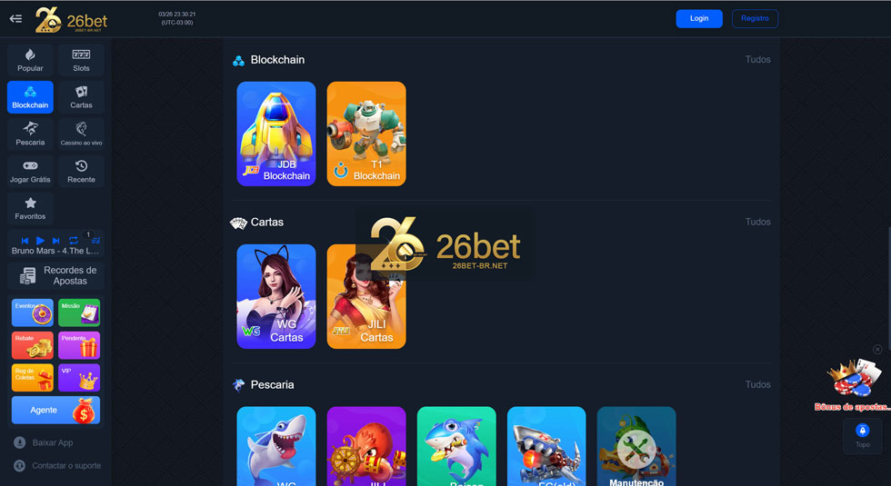 Jogos Disponíveis no 26 bet Casino